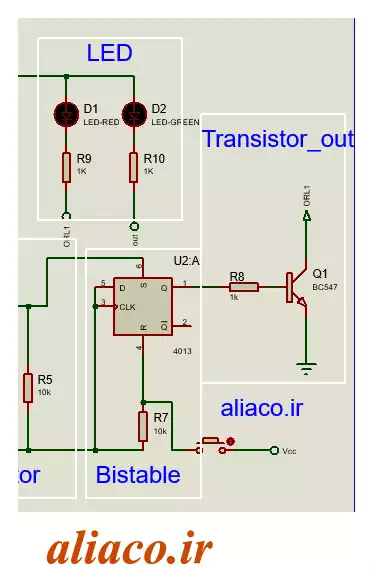 led transistor bistable